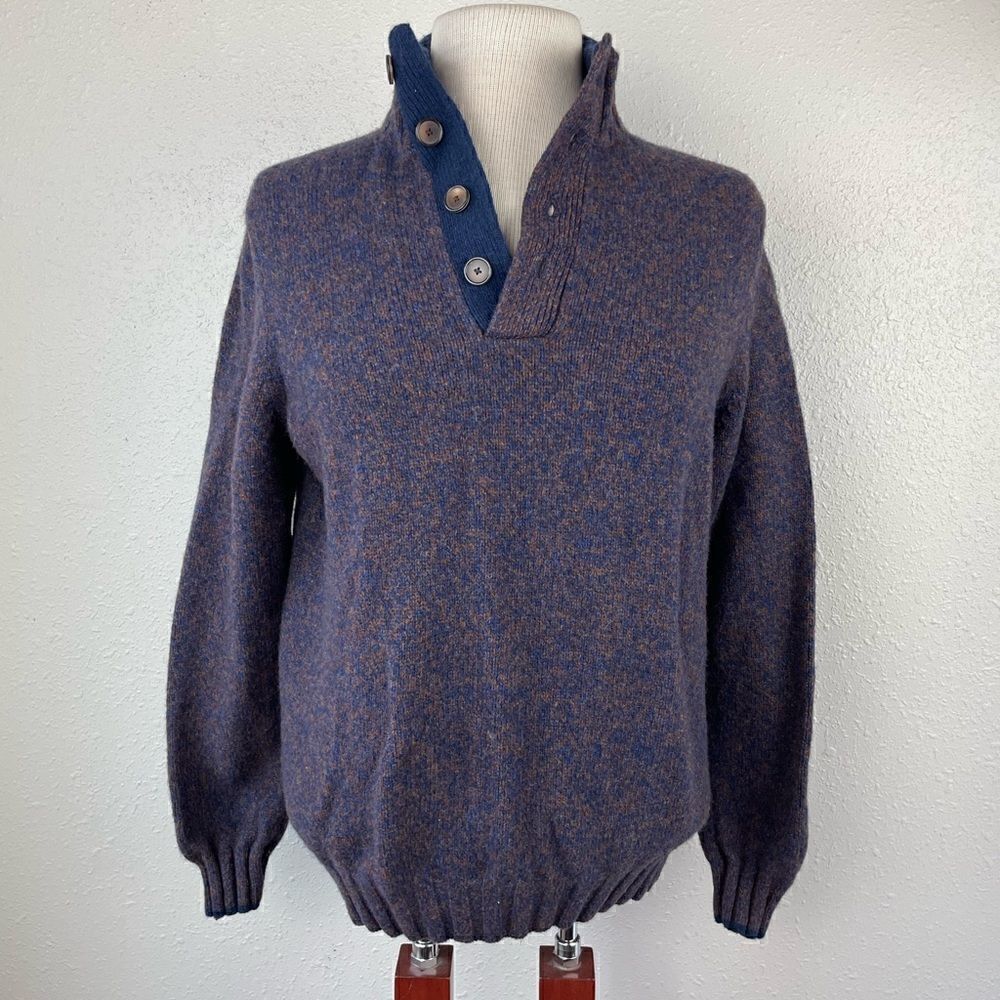 Jos. A. Bank Reserve Wool Blend Quarter Button Down Sweater Size M EUC